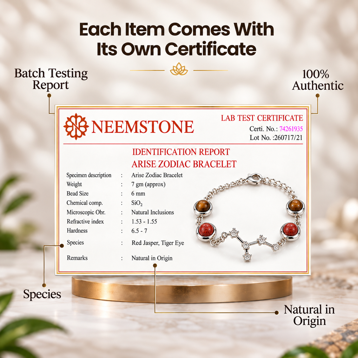 Aries (मेष राशि) Zodiac Constellation Bracelet for Women