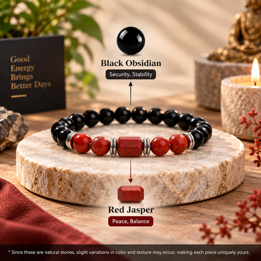 Red Jasper Zodiac Band – Aries (मेष राशि)