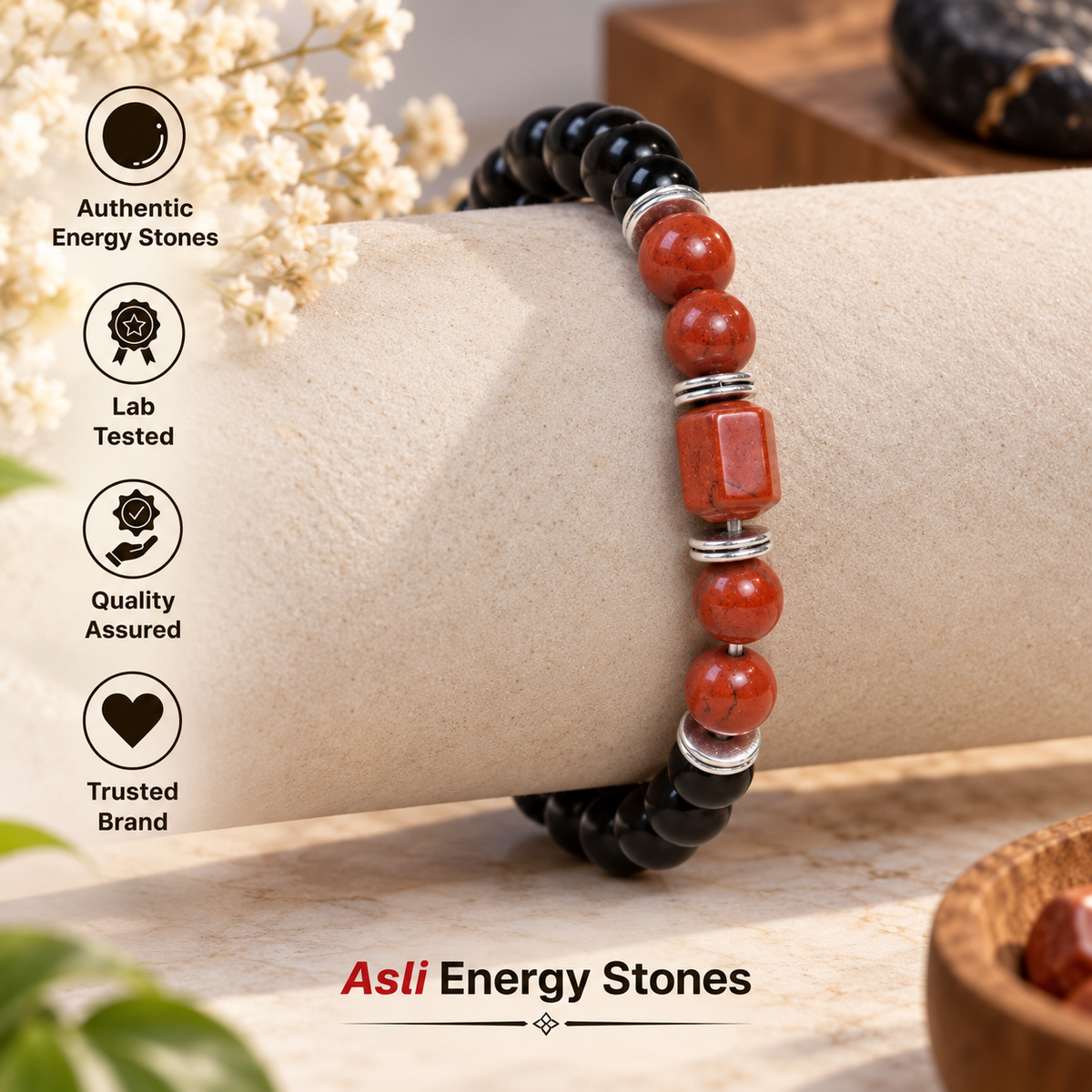 Red Jasper Zodiac Band – Aries (मेष राशि)