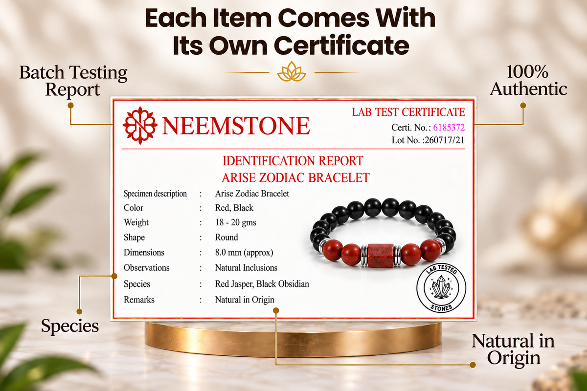 Red Jasper Zodiac Band – Aries (मेष राशि)
