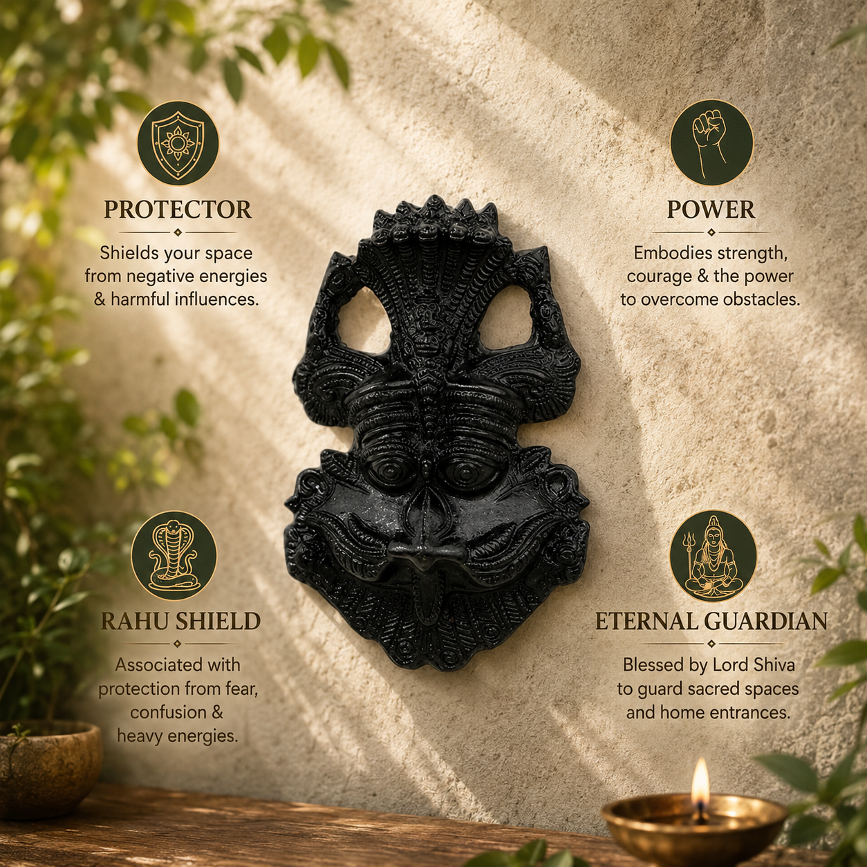 Kirtimukha Black Tourmaline Protection Kavach