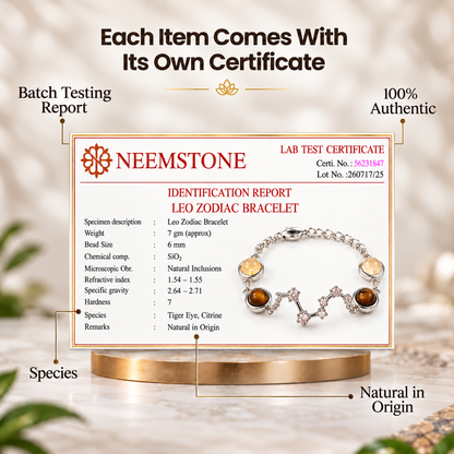 Leo (सिंह राशि) Zodiac Constellation Bracelet for Women