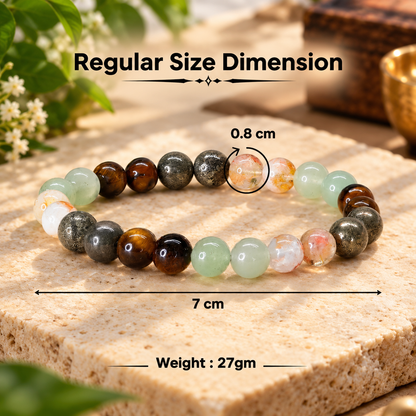Money Magnet Bracelet - Pyrite, Tiger Eye, Citrine & Aventurine Beads