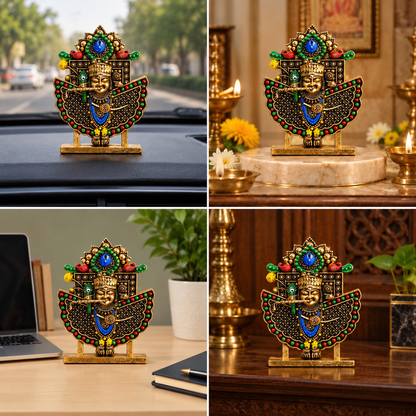Multicolour Sanwariya Seth Ji Brass Idol for Home, Car & Office