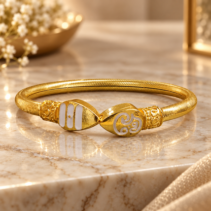 IGP Premium Gold Plated Vel Kada (Adjustable Free Size)