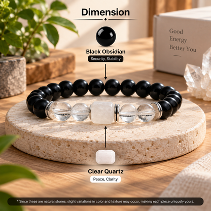 Clear Quartz Zodiac Band – Cancer (कर्क राशि)