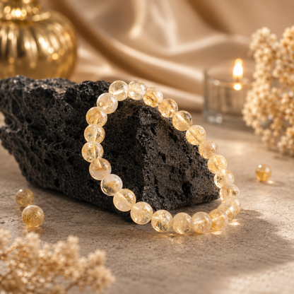 Citrine Bracelet with genuine natural citrine beads
