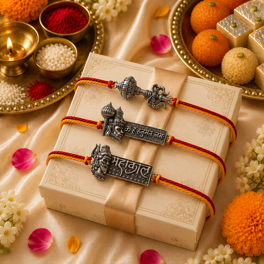 Neemstone Divine Raksha Rakhi Combo (3 Rakhi)