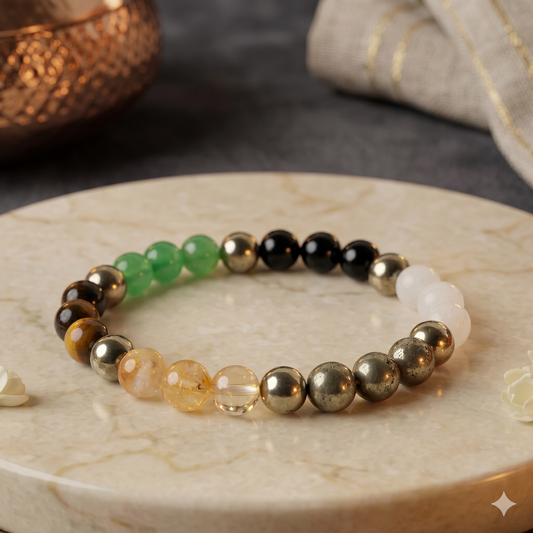 Dhan Lakshmi Bracelet with genuine natural crystals