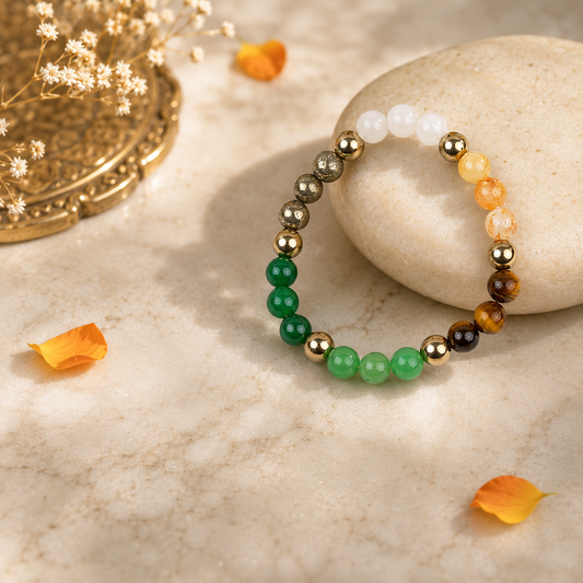 Dhan Yog Bracelet with genuine natural crystals