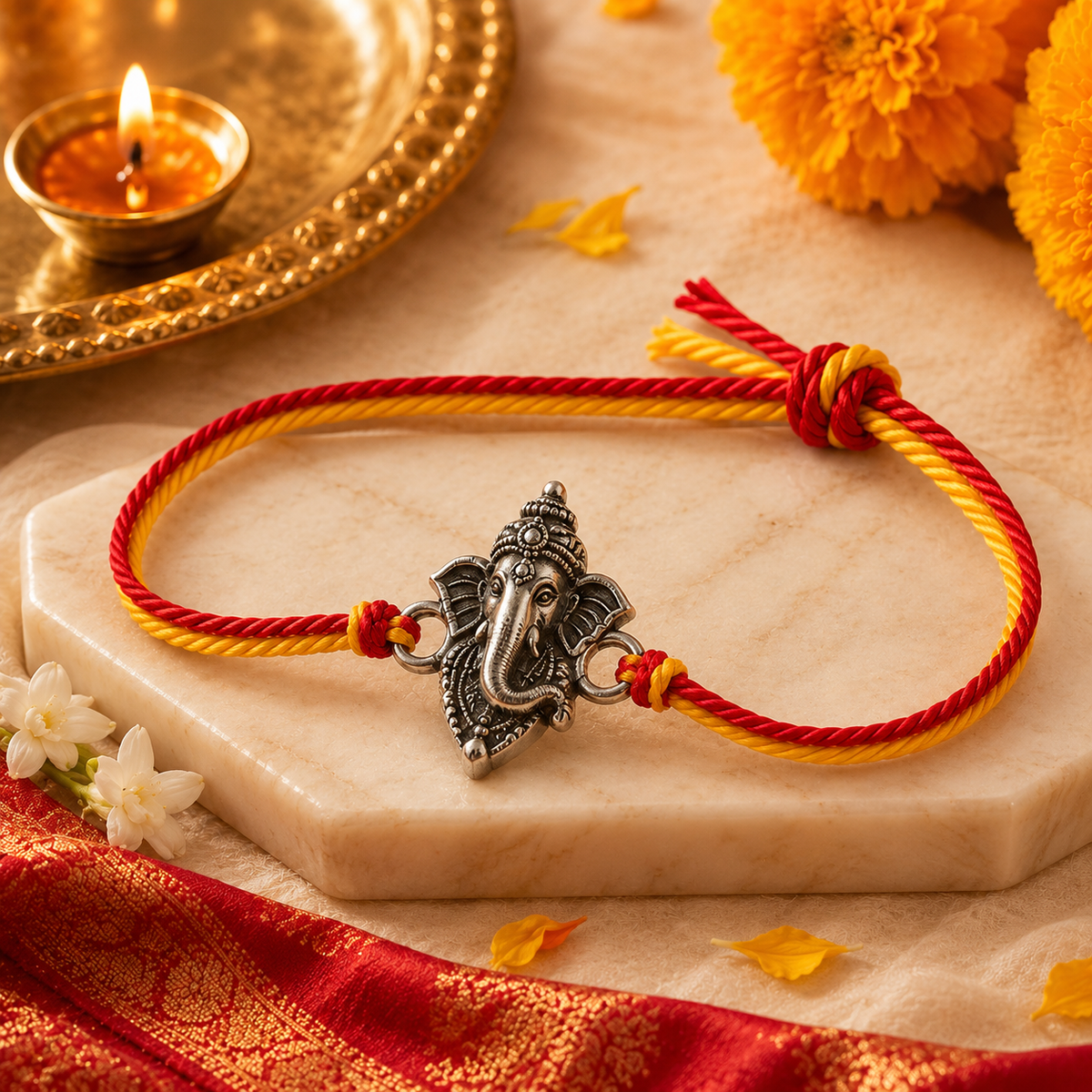 Vighnaharta Ganesha Rakhi (3 Rakhi)