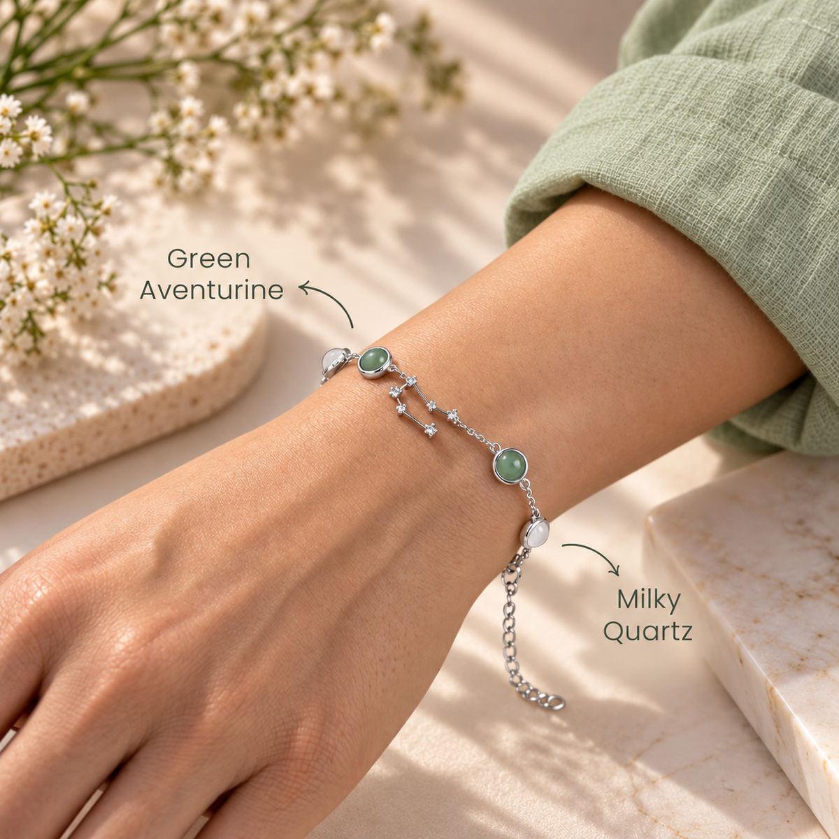 Gemini (मिथुन राशि) Zodiac Constellation Bracelet for Women