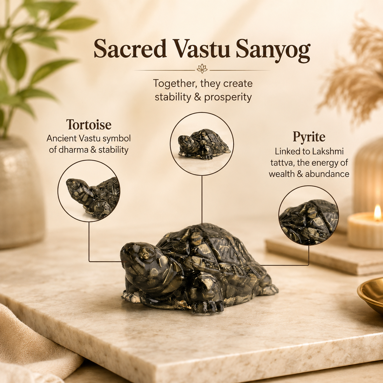 Dhan Vridhi | Vastu Pyrite Tortoise (Kachhua)
