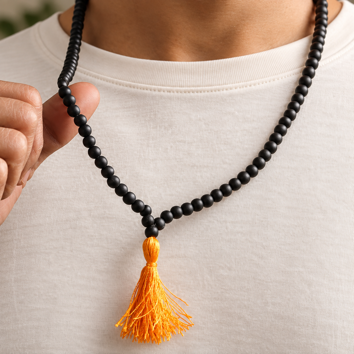 108+1 Divya Karungali Mala 8MM- Natural Ebony Wood Beads (Govt. Certified)