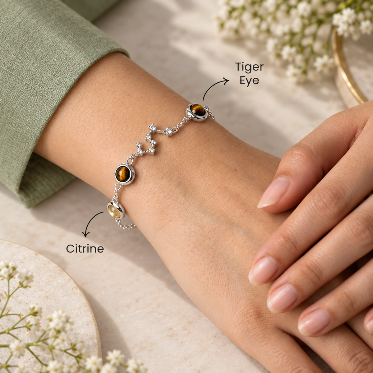 Leo (सिंह राशि) Zodiac Constellation Bracelet for Women
