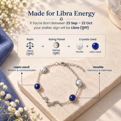 Libra (तुला राशि) Zodiac Constellation Bracelet for Women