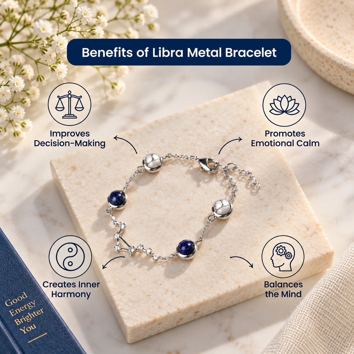 Libra (तुला राशि) Zodiac Constellation Bracelet for Women