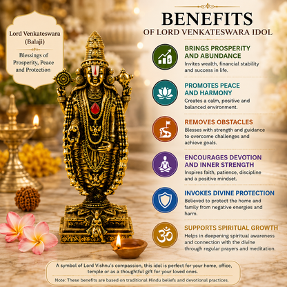 Lord Venkateswara Idol benefits and features
