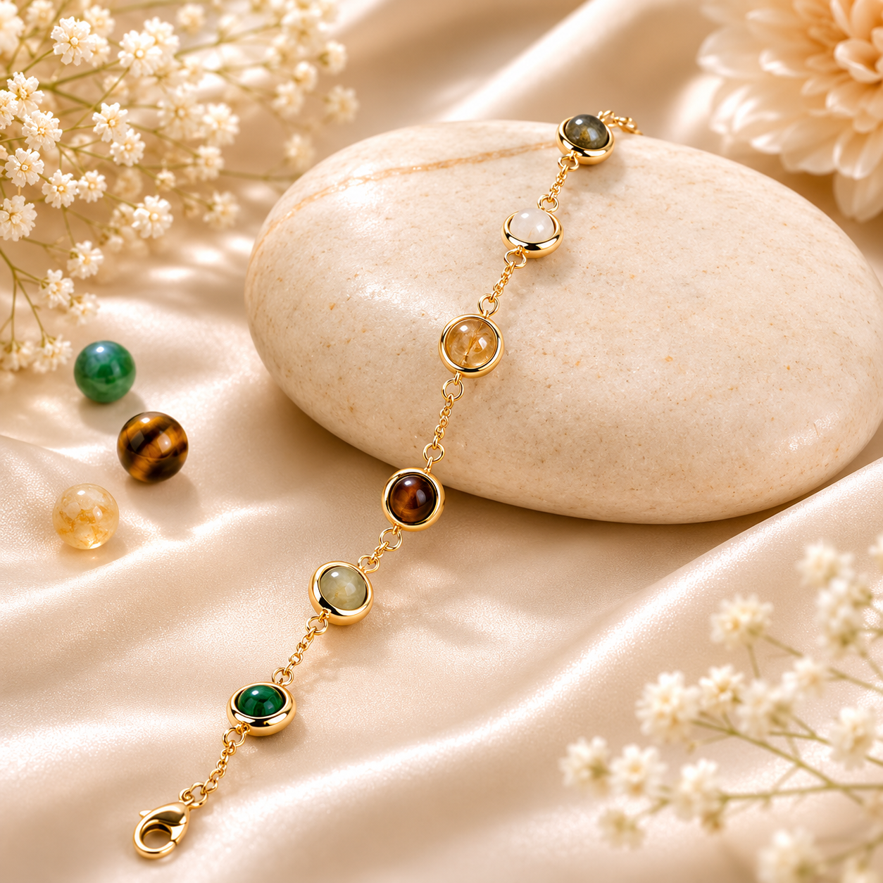 Metal Dhan Yog Bracelet for Women gold plated design