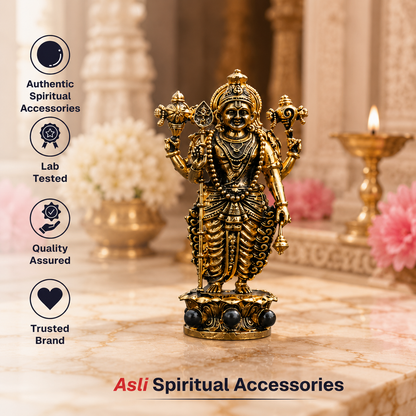 Gold Plated Lord Murugan Idol with Karungali Beads benefits and features