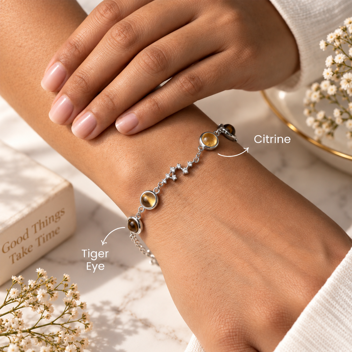 Pisces (मीन राशि) Zodiac Constellation Bracelet for Women
