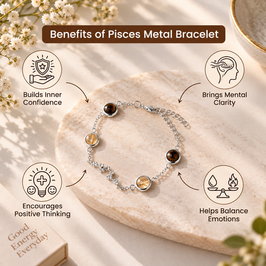 Pisces (मीन राशि) Zodiac Constellation Bracelet for Women