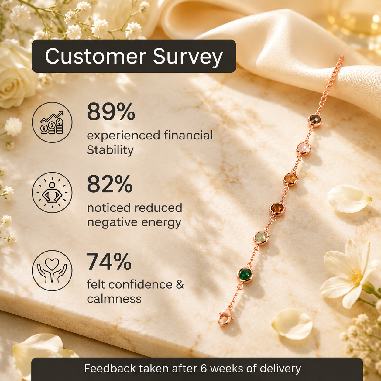 Customer reviews for Rose Gold Metal Dhan Yog Bracelet