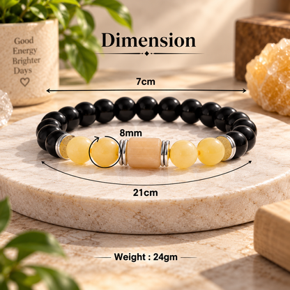 Yellow Calcite Zodiac Band – Sagittarius (धनु राशि)