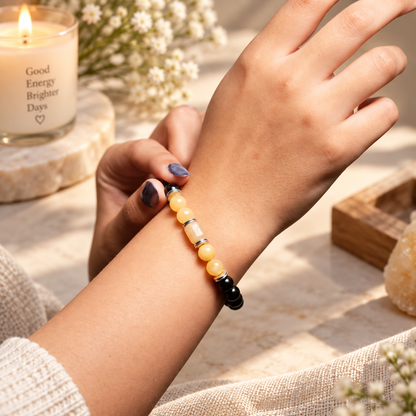 Yellow Calcite Zodiac Band – Sagittarius (धनु राशि)