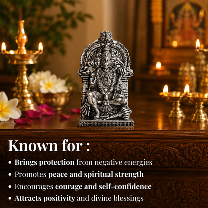 Silver Plated Panchmukhi Hanuman Idol spiritual significance