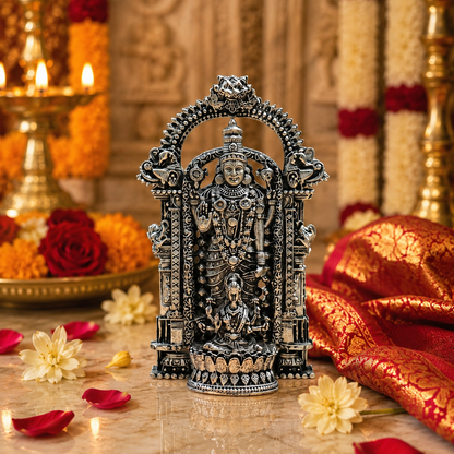 Silver Plated Shri Venkateswara and Mahalakshmi Idol for home temple
