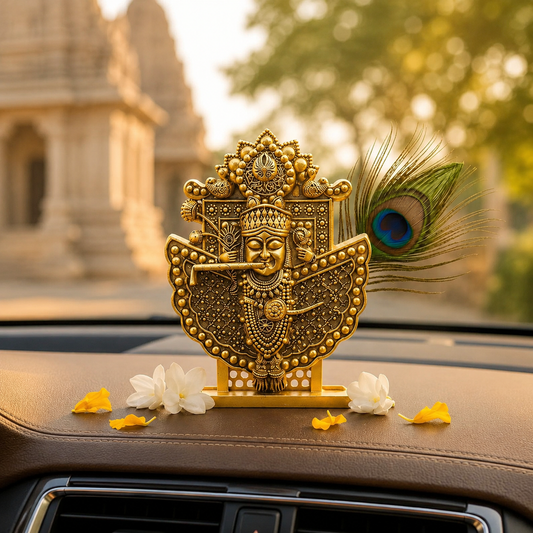 Gold Plated Sanwariya Seth Ji Idol for Home, Car & Office