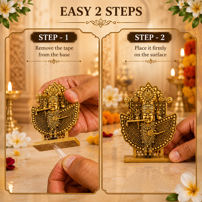 Gold Plated Sanwariya Seth Ji Idol for Home, Car & Office