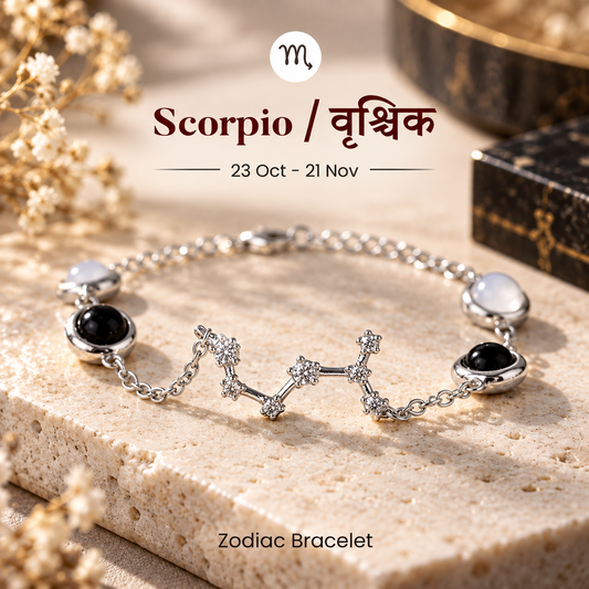 Scorpio (वृश्चिक राशि) Zodiac Constellation Bracelet for Women