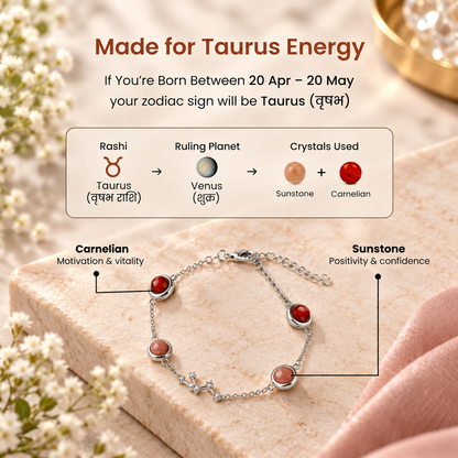 Taurus (वृषभ राशि) Zodiac Constellation Bracelet for Women