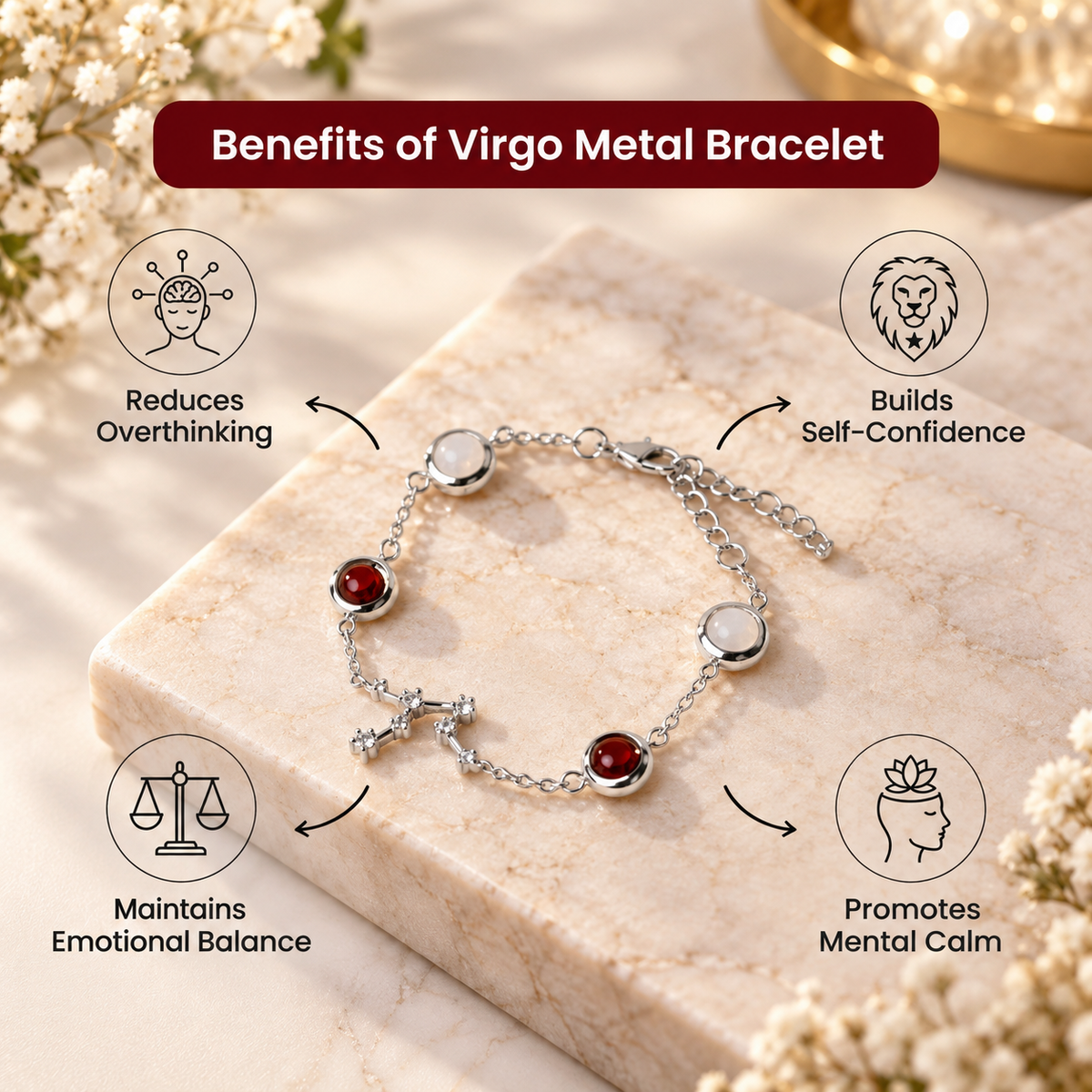 Virgo (कन्या राशि) Zodiac Constellation Bracelet for Women